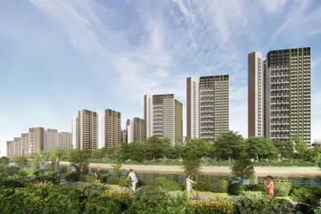 PROJEK BTO BARU: Lakaran artis bagi projek Bina Ikut Tempahan (BTO) Rail Green I @ CCK dan Rail Green II @ CCK terdiri daripada 12 blok kediaman setinggi 13 hingga 31 tingkat.