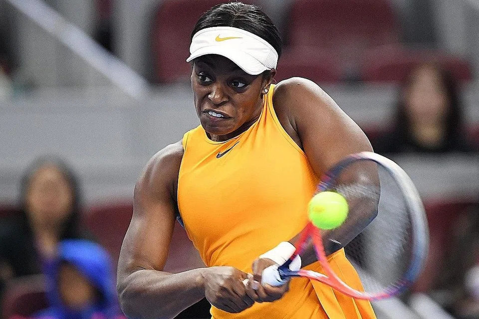 BAKAL BERAKSI: Sloane Stephens telah menempah tempat ke pertandingan BNP Paribas WTA 2018 yang akan berlangsung antara 21 dengan 28 Oktober di Singapura. - Foto AFP