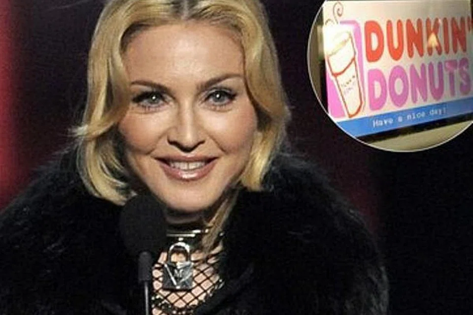 MADONNA: Hanya sempat bekerja seminggu di kafe Dunkin' Donuts dan terpaksa dipecat kerana tersembur jeli donut pada pelanggan. - Foto INSTAGRAM CELEBRITY CHANNEL