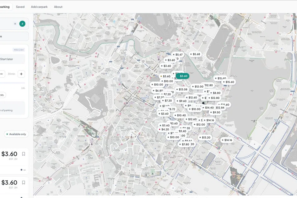 Menurut Encik Brahmasta, laman ‘wheretopark.sg’ membolehkan pengguna mencari tempat letak kenderaan serta mendapatkan maklumat seperti kadar bayaran, ketersediaan lot, dan kemudahan pengecasan kenderaan elektrik (EV).