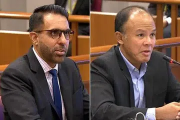 Parlimen telah bersetuju agar siasatan lanjut dijalankan pihak pendakwa raya kepada Encik Pritam Singh (kiri) dan Encik Faisal Manap (kanan). - 