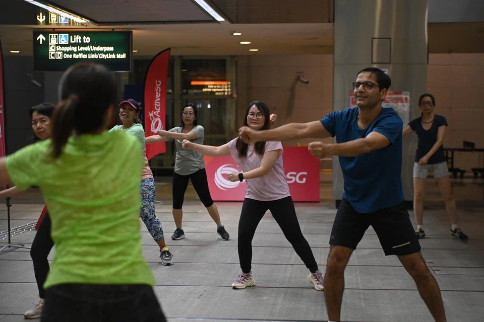 Sesi senaman ActiveSG x SMRT Zumba yang baru dilancarkan bertujuan untuk mendekatkan sukan kepada rakyat Singapura.