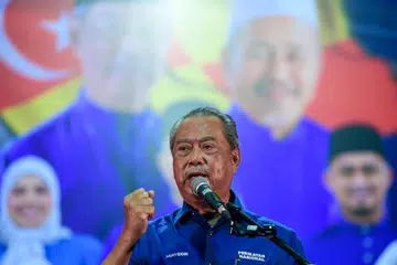 DISIASAT POLIS: Tan Sri Muhyiddin Yassin, disiasat polis menyusuli kenyataannya meletakkan hukum haram untuk pengundi mengundi calon Pakatan Harapan (PH), Encik Suhaizan Kayat, dalam Pilihan Raya Kecil Parlimen Pulai pada 9 September.