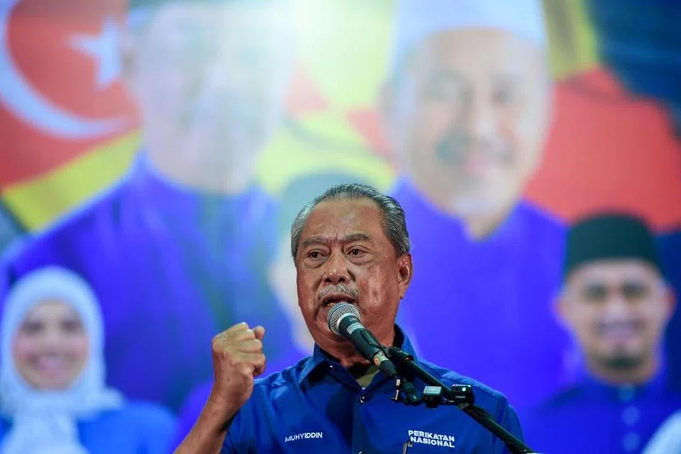 DISIASAT POLIS: Tan Sri Muhyiddin Yassin, disiasat polis menyusuli kenyataannya meletakkan hukum haram untuk pengundi mengundi calon Pakatan Harapan (PH), Encik Suhaizan Kayat, dalam Pilihan Raya Kecil Parlimen Pulai pada 9 September.