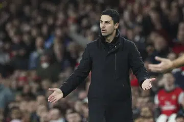 KENA TINDAKAN: Pengurus Arsenal, Mikel Arteta, menyifatkan video penolong pengadil (VAR) membenarkan gol Newcastle sebagai “memalukan” dan “mengaibkan”.