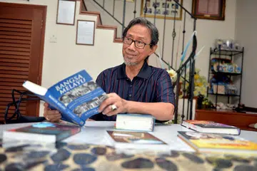 Sidek Saniff, 80 tahun, semasa ditemui Berita Harian di rumahnya pada April 2018.