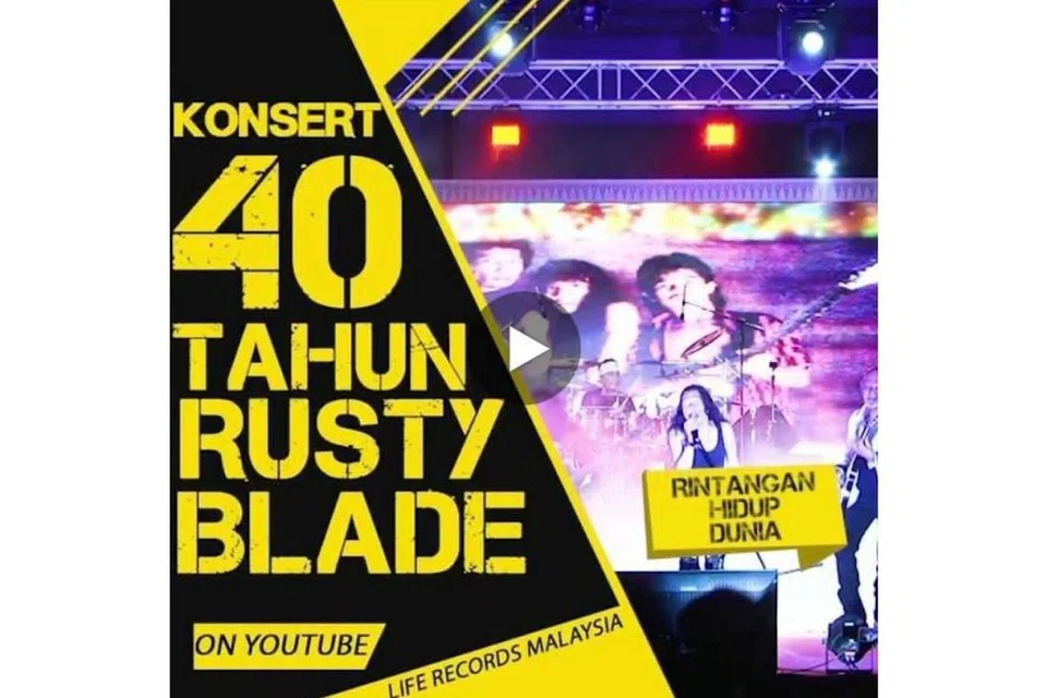 KONSERT DI WADAH MAYA: Antara video menarik yang boleh ditonton melalui saluran Life Records Malaysia di laman YouTube ialah persembahan konsert seperti Konsert Rockmania XPDC dan Konsert 40 tahun Rusty Blade. - Foto-Foto LIFE RECORDS