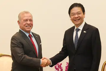 Singapura, Jordan, Lawrence Wong, King Abdullah