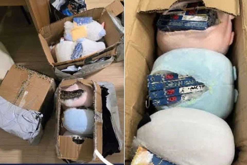 Kastam Singapura menemui tujuh bungkusan rokok yang disembunyikan dalam anak patung lembut kanak-kanak yang diisytiharkan sebagai ‘barang perhiasan’ semasa operasi dua hari dari 22 hingga 23 Oktober 2024.