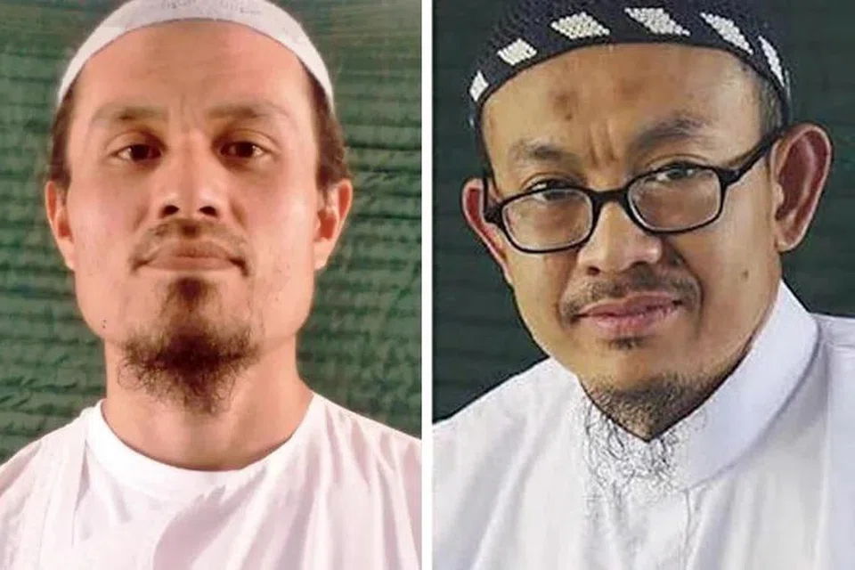MENGAKU SALAH: Mohammed Farik Amin (kanan) dan Mohammed Nazir Lep  mengaku salah terlibat dalam serangan bom di Bali dan Jakarta lebih 20 tahun lalu. 