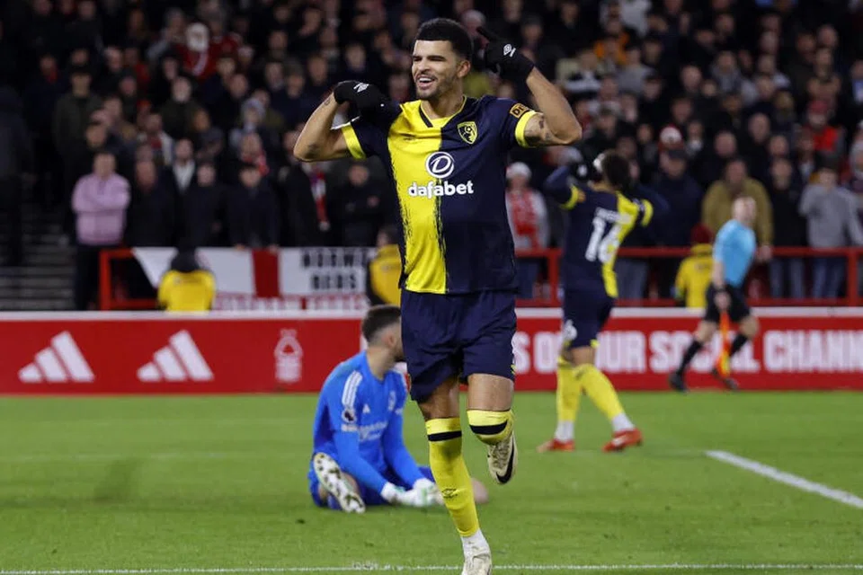 AYAM TAMBATAN: Penyerang Bournemouth Dominic Solanke adalah pemain England yang menjaringkan gol terbanyak dalam musim Liga Perdana 2023/24 setakat ini dengan 12 gol. 
