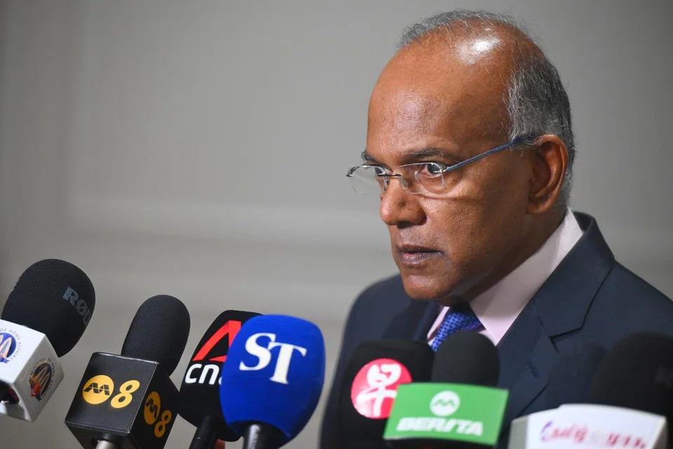 Menteri Ehwal Dalam Negeri merangkap Undang-Undang, Encik K. Shanmugam. 