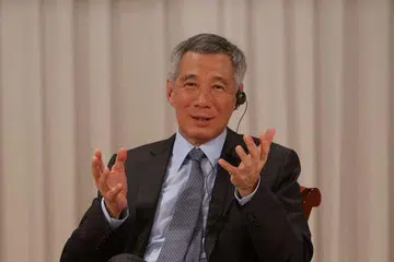 Encik Lee Hsien Loong berucap pada sesi khas Persidangan Antarabangsa mengenai Masa Depan Asia Nikkei ke-22 di Hotel Imperial, Tokyo, pada 29 September 2016.