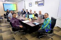 Pengerusi Jawatankuasa Perumahan dan Kerajaan Tempatan Johor, Datuk Mohd Jafni Md Shukor (kanan), pengerusikan pramesyuarat Jawatankuasa Ibrahim International Business District (IIBD) di Kota Iskandar, Iskandar Puteri.