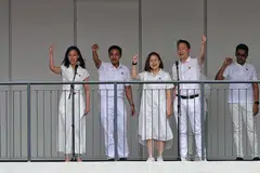 Cik Bernadette Giam, Profesor Madya Dr Elmie Nekmat, Cik Theodora Lai, Encik Lam Pin Min, calon PAP,GRC Sengkang