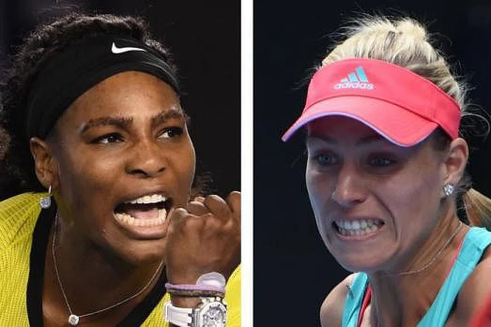 BERTEMU DALAM FINAL: Serena Williams (kiri) akan mememui Angelique Kerber hari ini bagi menentukan juara Terbuka Australia. - Foto-foto AFP