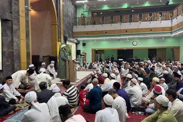 Sekitar 1,000 anggota jemaah menghadiri acara maulidul rasul, ‘Maulid4All’, yang berlangsung di Masjid An-Nahdhah di Bishan pada 30 Oktober 2024. 
