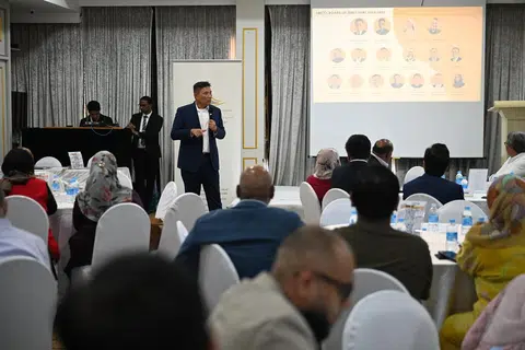 Presiden DPPMS, Encik Abu Bakar Mohd Nor berkongsi mengenai matlamat DPPMS menyokong perniagaan Melayu/Islam semasa sesi pertama Chambar Circle, sebuah inisiatif rangkaian baru DPPMS pada 22 Januari di Hotel Village. 