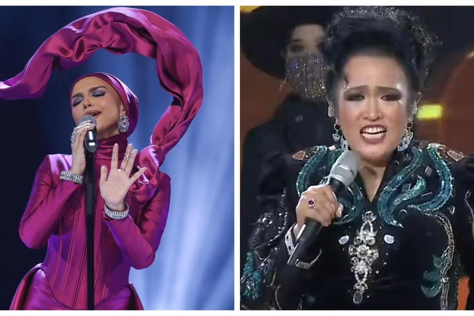 DUA WANITA SUARA ‘POWER’: Noryn Aziz (kiri) akan ditemani seorang lagi suara ‘powerhouse’ legenda, Liza Aziz, bagi lagu ‘I’m Every Woman’. 