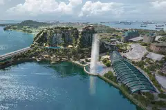 Foto ilustrasi pembangunan kompleks gaya hidup tepi pantai baru Resorts World Sentosa (RWS), yang akan siap dibina jelang 2030.