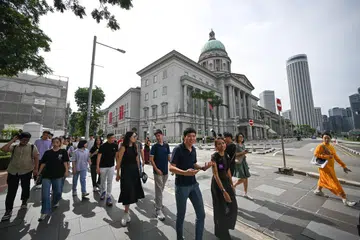Antara lokasi yang boleh dijelajahi orang ramai melalui jelajah warisan Kementerian Undang-Undang ialah di Galeri Nasional Singapura.