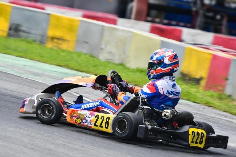 WAKILI NEGARA: Nooris, pelajar universiti tahun pertama di Universiti Deakin, akan mewakili Singapura dalam kejohanan Grand Prix Kart Antarabangsa Macau/Final Asia IAME 2025 pada Disember.