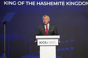 GALAK KEHARMONIAN: Raja Abdullah II antara lain menggariskan juga dua langkah lain bagi mempertahan perpaduan sosial dunia, iaitu bersatu padu menggalak keamanan dan keharmonian serta kekal komited buat jangka masa panjang. - Foto ICCS
