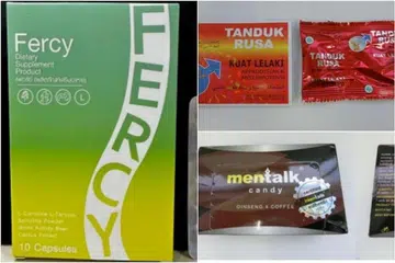 RISIKO KESIHATAN: Fercy Dietary Supplement Product, Tanduk Rusa Kuat Lelaki dan Mentalk Candy kesemuanya mengandungi bahan-bahan yang boleh mendatangkan risiko kesihatan kepada penggunanya.
