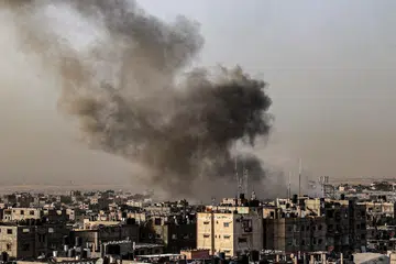 Pengeboman yang dilakukan tentera Israel di Rafah menyaksikan beberapa bangunan musnah  dalam serangan di selatan Gaza pada 27 Mac.