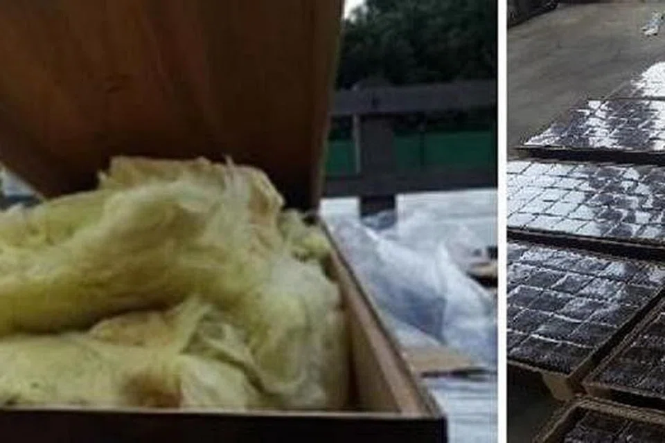 PERCUBAAN GAGAL: Rokok cuba disembunyikan dalam panel kayu. - Foto ICA