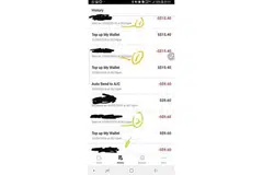 MASALAH KETERSAMBUNGAN: Pengguna DBS PayLah!, Vicky Faith, yang membuat bayaran $15.40 dan $9.60 pada 12 September dan 10 September mendapati bahawa kedua-dua bayaran itu dibuat dua kali.