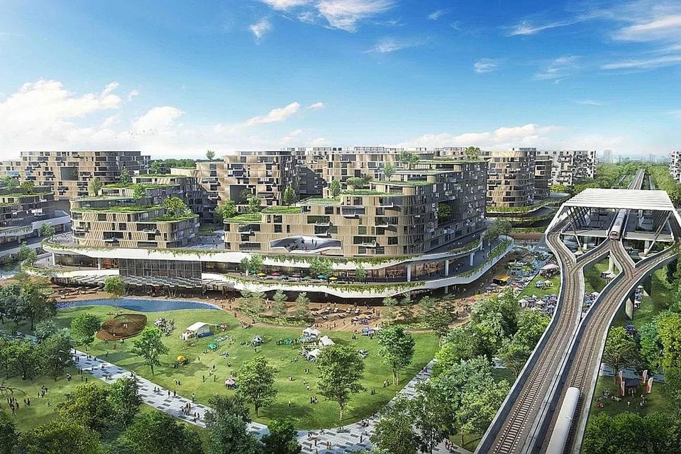 BANDAR TENGAH: Pemerintah akan melancarkan kumpulan pertama flat di bandar baru Tengah yang direka sebagai Forest City atau Bandar Hutan. - Foto HDB