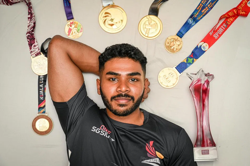 TERUNGGUL: Pesilat Sheik Farhan Sheik Alau’ddin dinobat Olahragawan Terbaik Anugerah Sukan Singapura 2023.