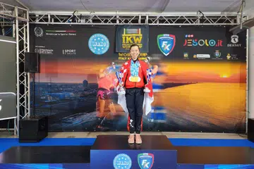 KEMENANGAN HEBAT: Valencia Yip, atlet tinju tendang wanita pertama Singapura merangkul empat pingat secara keseluruhan, dua pingat emas dan dua pingat perak di Piala Dunia Italy 2023.