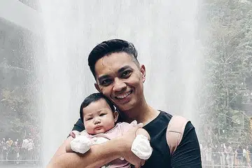 ANAK PERTAMA: Selepas lima tahun berumahtangga, Didicazli dan isteri gembira dengan kehadiran bayi sulung mereka, Nur Erina Daania. - Foto ihsan DIDICAZLI