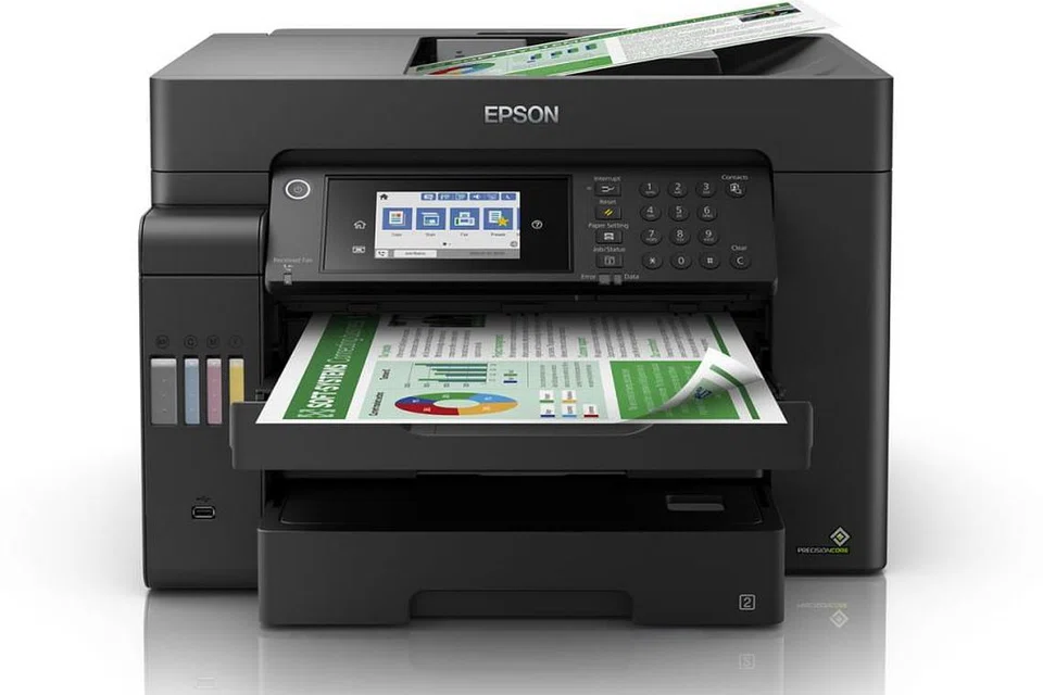 Epson EcoTank L15150, mesin pencetak yang boleh mengimbas, membuat salinan dokumen dan mengirim faks. - Foto-foto EPSON 