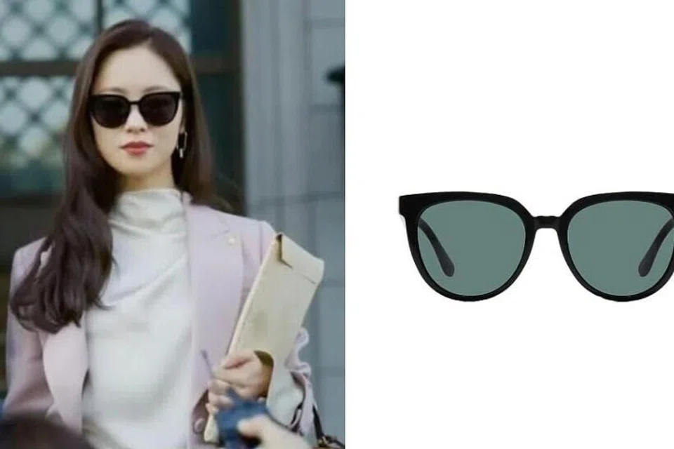Jeon Yeo-Bin kelihatan seperti peguam yang tegas dengan cermin mata hitam daripada Carin.
