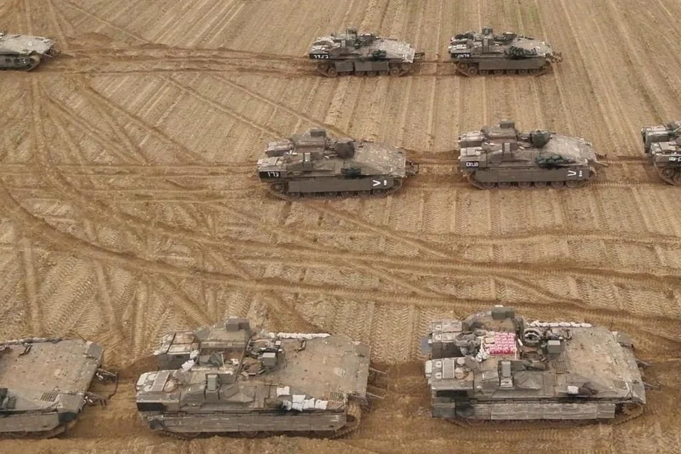 Menurut Israel, Angkatan Pertahanan Israel (IDF) Divisyen ke-36, yang ditempatkan di Lebanon telah memulakan persiapan bagi kemungkinan menjalankan operasi ketenteraan di Gaza, di tengah-tengah konflik yang masih berlarutan antara Israel dengan Hamas. Gambar tanpa tarikh ini telah dikeluarkan pada 23 Mac 2025.