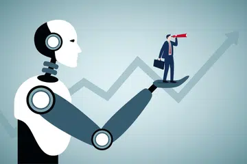 MANFAAT AI: Gambar menunjukkan kegunaan kecerdasan buatan (AI) dalam membantu para peniaga melakar strategi dan membuat ramalan yang bijak. 