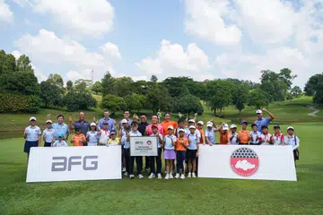 CUNGKIL BAKAT MUDA: Pemain golf kategori junior di sini, yang berusia dari lima hingga 14 tahun, berpeluang menyertai lebih banyak kejohanan golf pada 2024. 