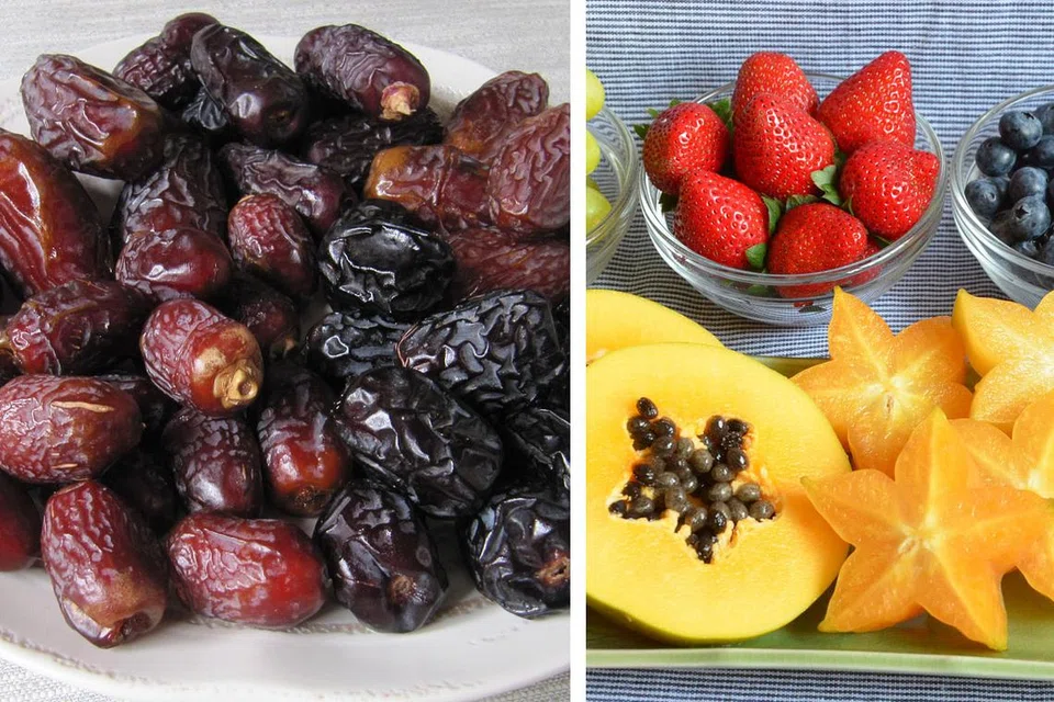 MAKANAN SIHAT: Makanan seperti kurma dan buah lain serta sup dan bubur boleh membantu pesakit kencing manis yang menjalani ibadah puasa.