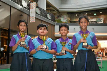 Kumpulan Geng 20 Persen! dari Sekolah Rendah West Spring terdiri daripada (dari kiri)  Zea Izzara Mohammad Hazad, Rayyan Dean Dhillon,  Muhammad Dayyan Muhammad Danial dan Nabilah Insyirah Muhammmad Noor Irwan. Mereka berjaya merangkul juara bagi Peraduan TikTok dan Video, anjuran Gen G bagi kategori sekolah rendah.