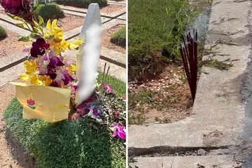 kubur, setanggi, bakar, terbakar, kebakaran, sunah