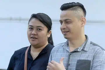 DILARANG BUAT RAYUAN PUNGUT DERMA: Noryana Mohamed Salleh dan teman lelakinya, Rajzaed Sedik, masing-masing dijatuhi hukuman penjara 36 minggu kerana mencuri dan menipu.