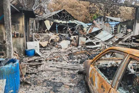 Kediaman dan harta benda Encik Mohd Khairul Amin Mohd Rashid ranap dalam kejadian letupan dan kebakaran paip gas di Putra Heights, Subang Jaya, Selangor, pada hari kedua Aidilfitri 2025.