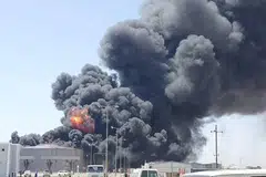 Port Sudan, konflik, asap tebal, serangan dron