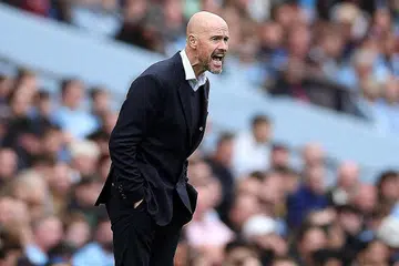 TEN HAG PUAS HATI: Ten Hag menyifatkan memungut 15 mata selepas lapan perlawanan satu kemajuan yang memuaskan dengan para pemain secara berperingkat memahami corak permainan yang mahu beliau perkenalkan. - Foto-foto REUTERS 