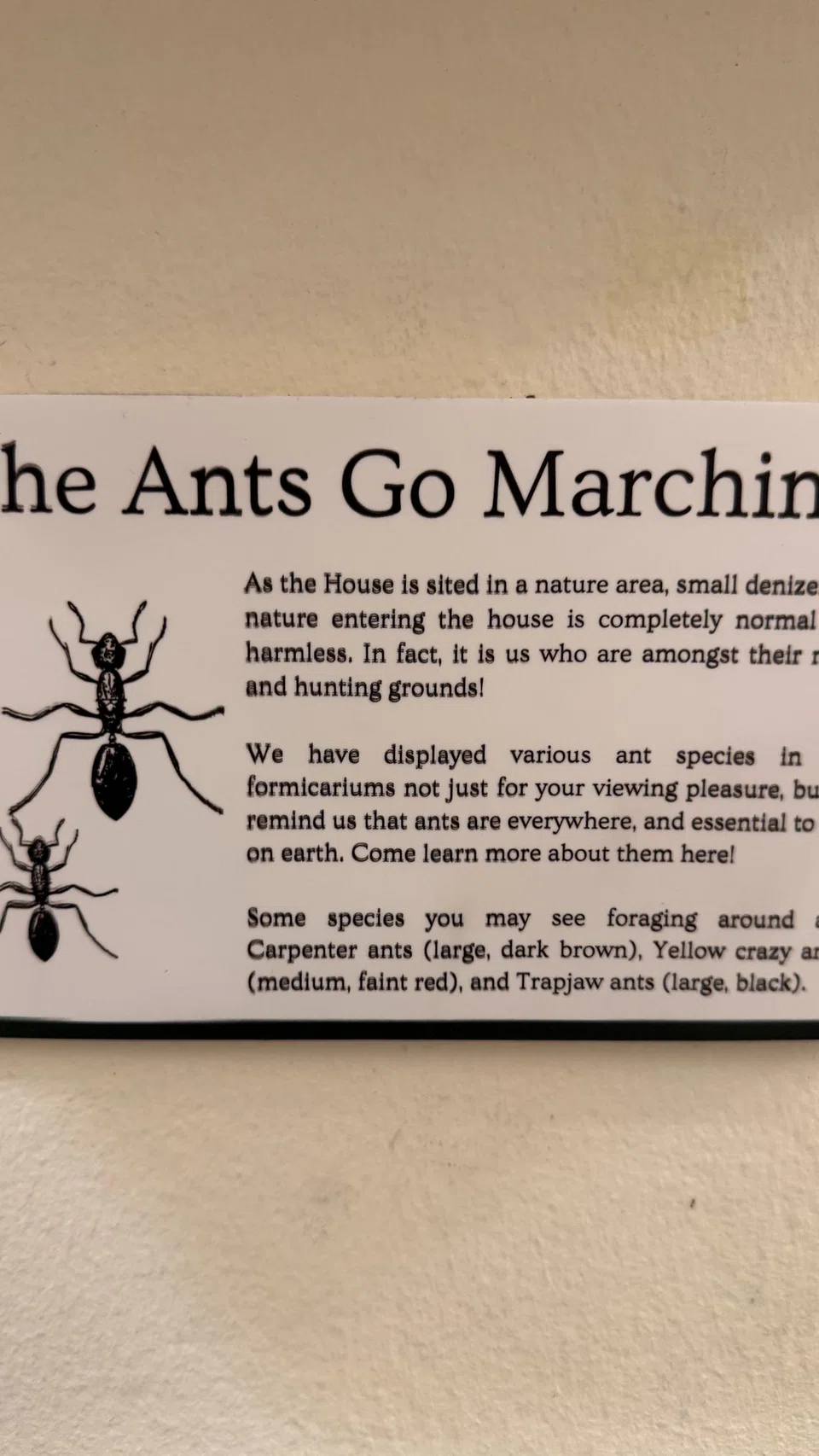 Petanda pendidikan yang dilekatkan di dinding rumah.