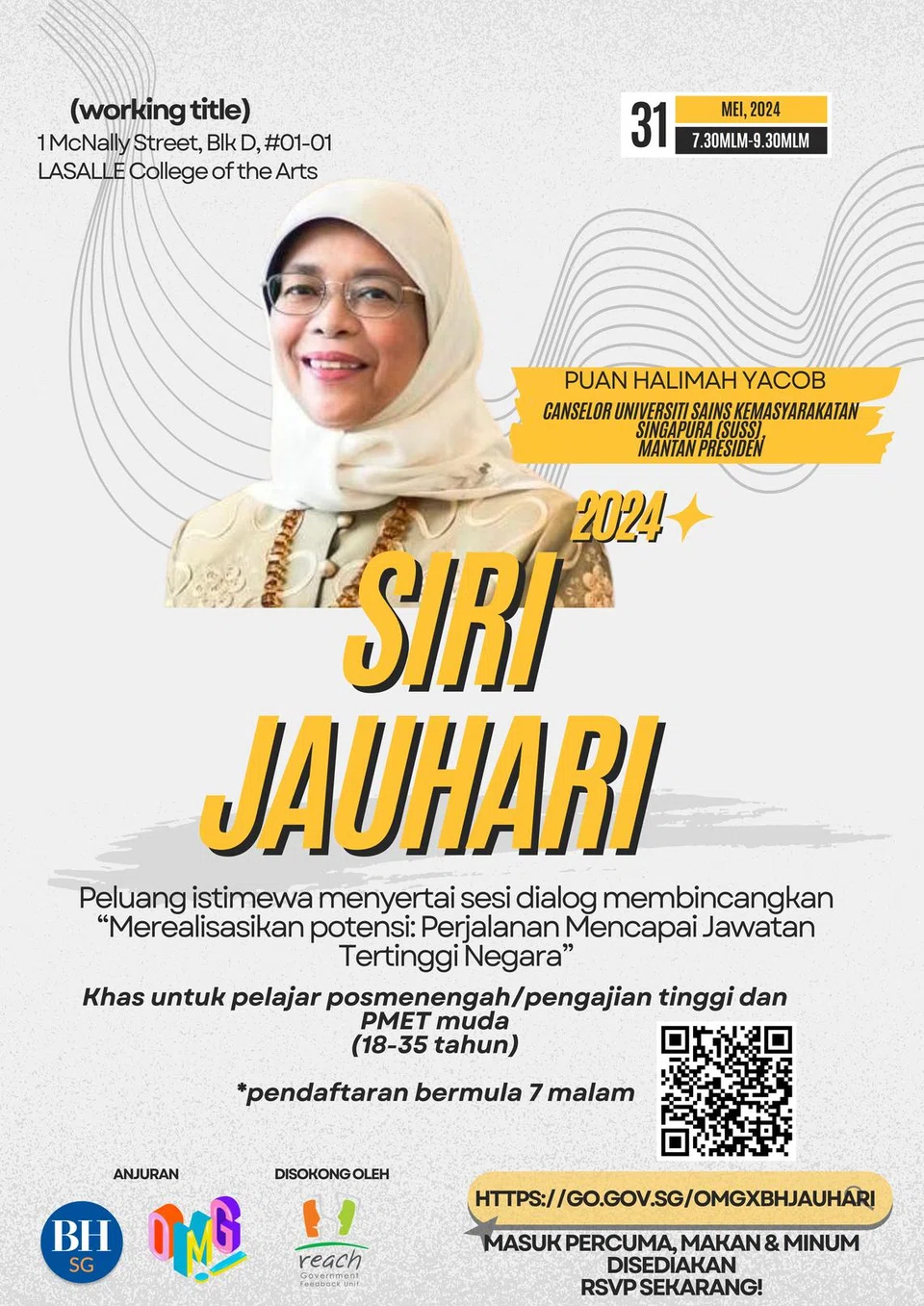 Pemenang Anugerah Jauhari Berita Harian yang terpilih akan mengongsi pengalaman hidup mereka dan memberi nasihat serta panduan bagi golongan muda dalam ‘Siri Jauhari: Inspirasi Untuk Golongan Muda’. Siri itu akan dimulakan oleh mantan presiden Puan Halimah Yacob pada 31 Mei.
