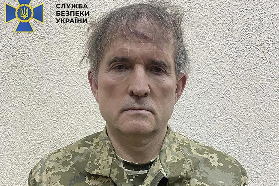 DITAHAN UKRAINE: Pemimpin pro-Russia, Encik Viktor Medvedchuk. - Foto AFP